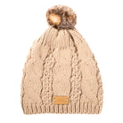 Shop the Stylish Aran Cable Tammy Hat with Faux Fur Trim