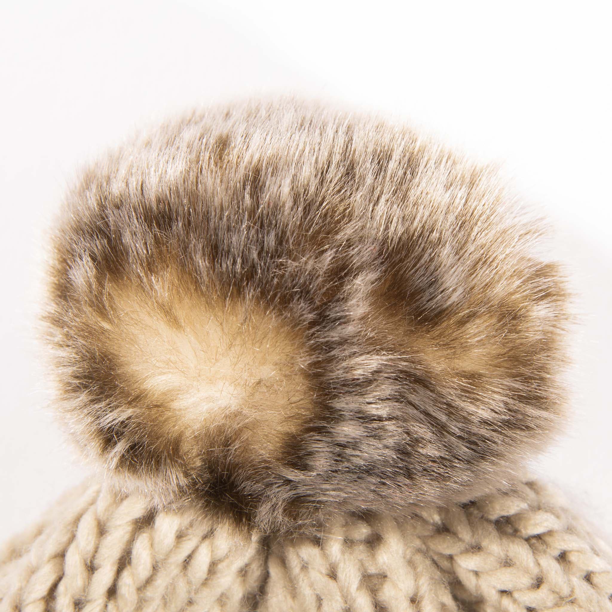Shop the Stylish Aran Cable Tammy Hat with Faux Fur Trim