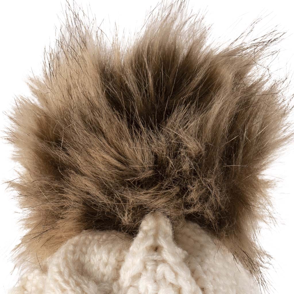 Aran Diamond Cable Scotland Pom Pom Hat