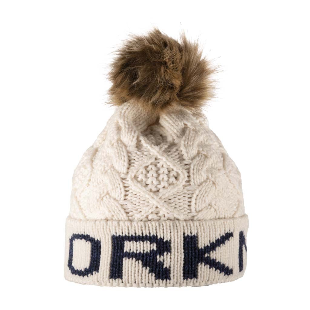 Cream ORKNEY Knit Pom Pom Beanie Hat