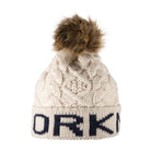 Cream ORKNEY Knit Pom Pom Beanie Hat