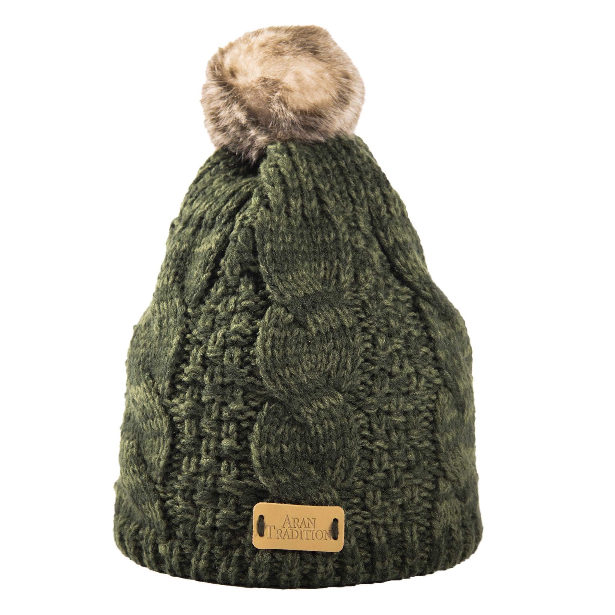 Shop the Stylish Aran Cable Tammy Hat with Faux Fur Trim