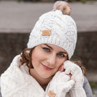 Shop the Stylish Aran Cable Tammy Hat with Faux Fur Trim
