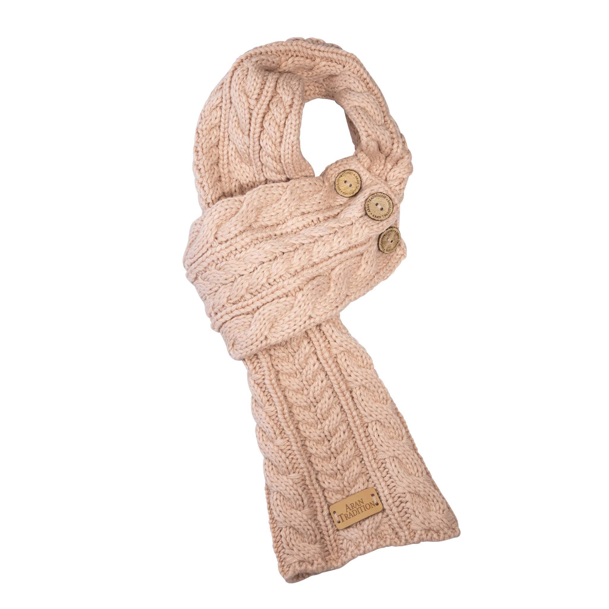 Blush pink Button Wrap Scarf