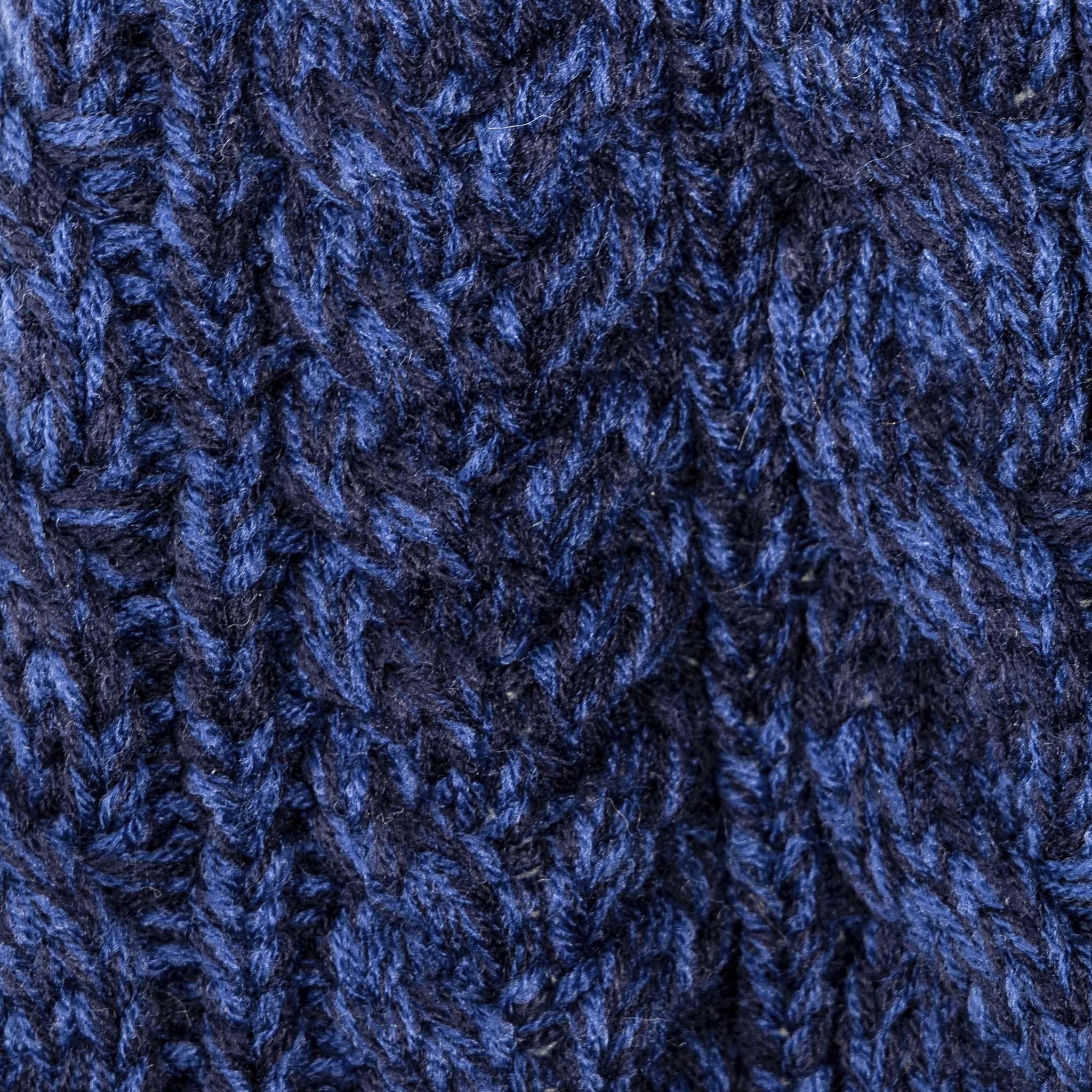 Navy Button Wrap Scarf Close up