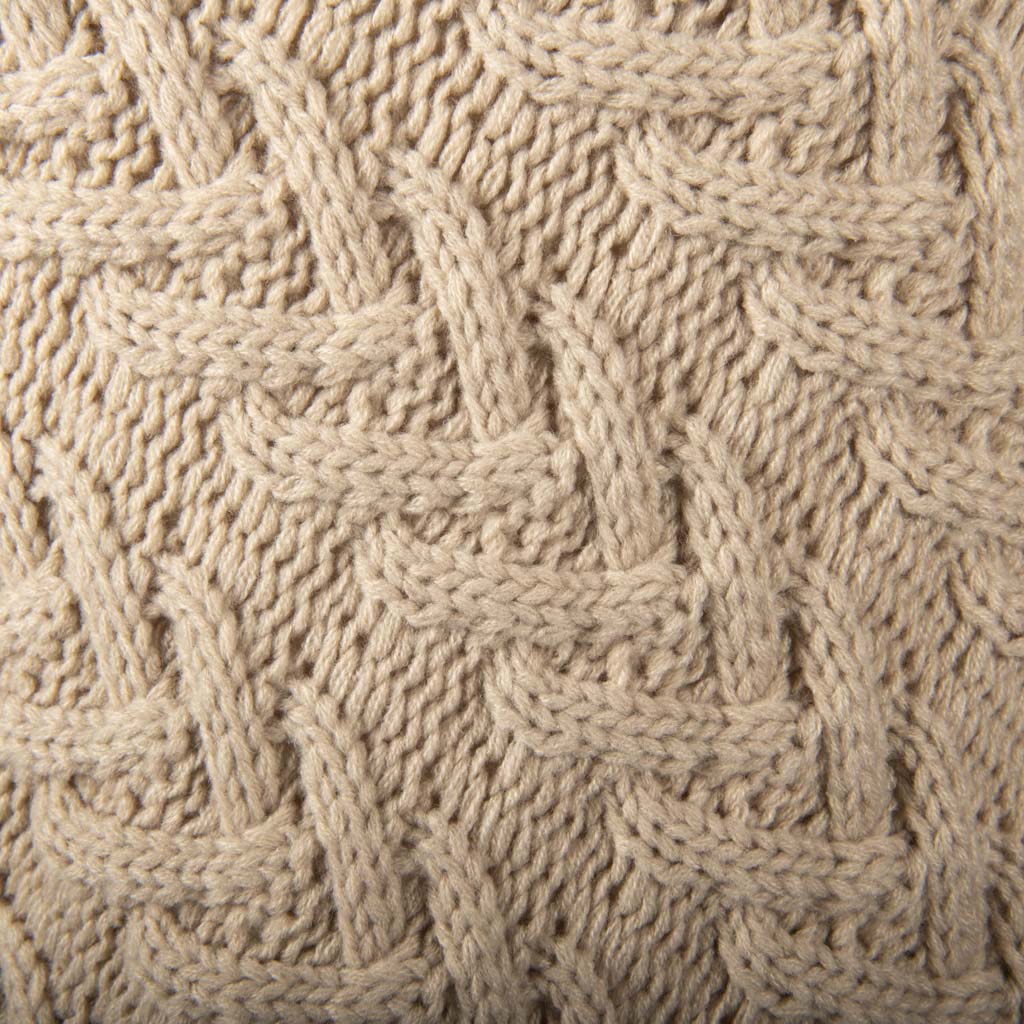 Aran Cable Knit Button Poncho | Chunky Aran Cable Design