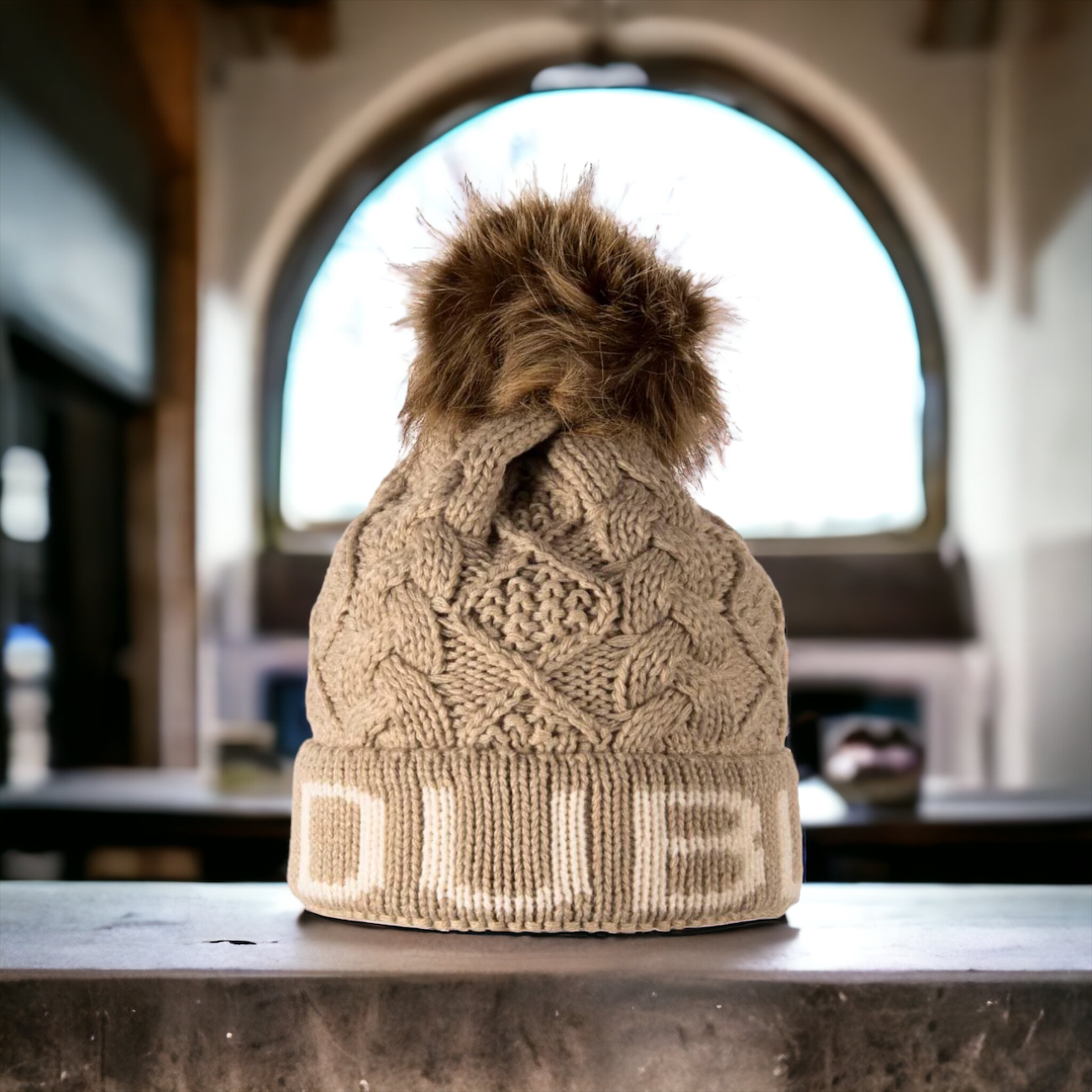 Show Your National Pride with the Aran Cable Dublin Pom Pom Beanie Hat