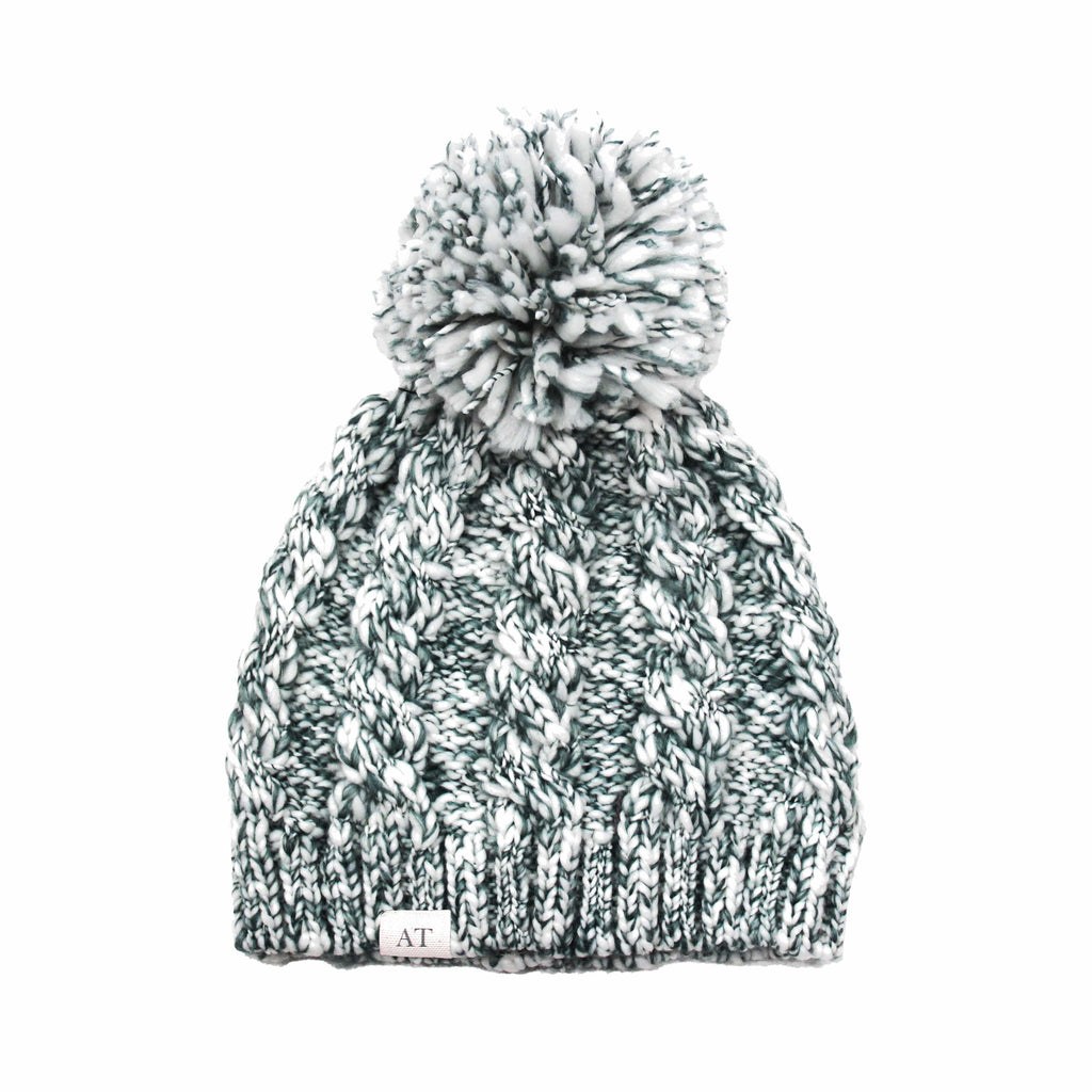 Stay Warm & Stylish with Aran Cable Slub Pom Pom Hat
