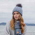 Stay Cozy & Stylish with Fisherman Stitch Pom Pom Hat