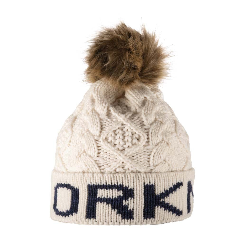 Cream ORKNEY Knit Pom Pom Beanie Hat 