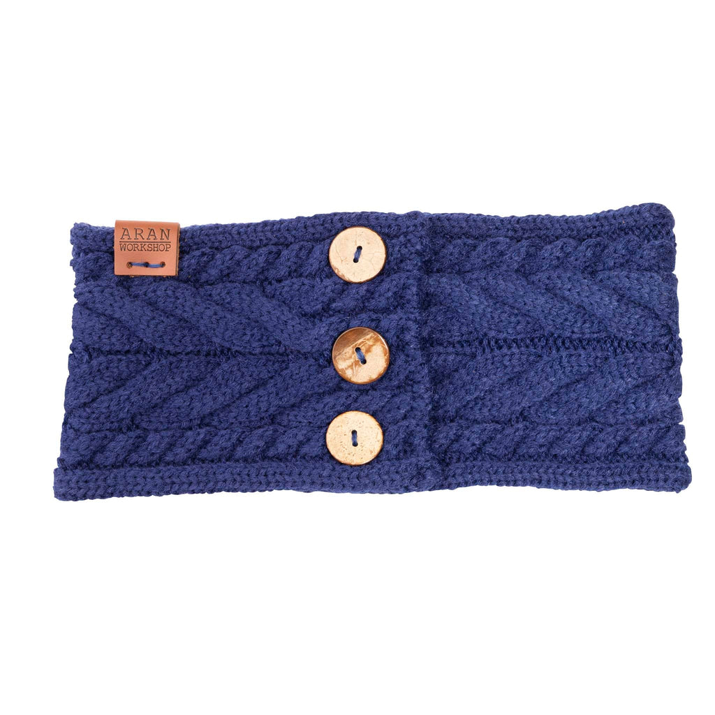 Shop the Aran Button Headband | Cable Knit with Button Detail