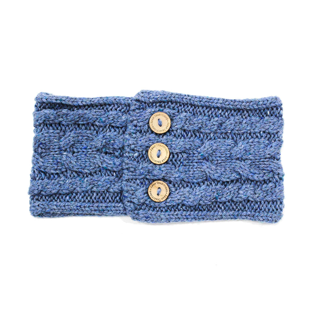 Stay Cozy and Chic with Aran Donegal Cable Button Headband