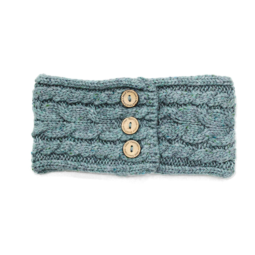 Stay Cozy and Chic with Aran Donegal Cable Button Headband