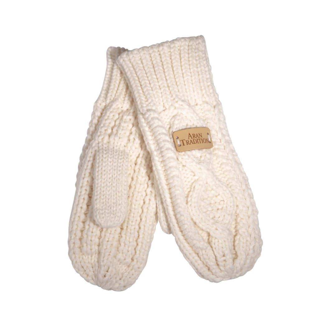 Stay Cozy & Chic with Aran Cable Knit Mittens | Diamond Cable Design