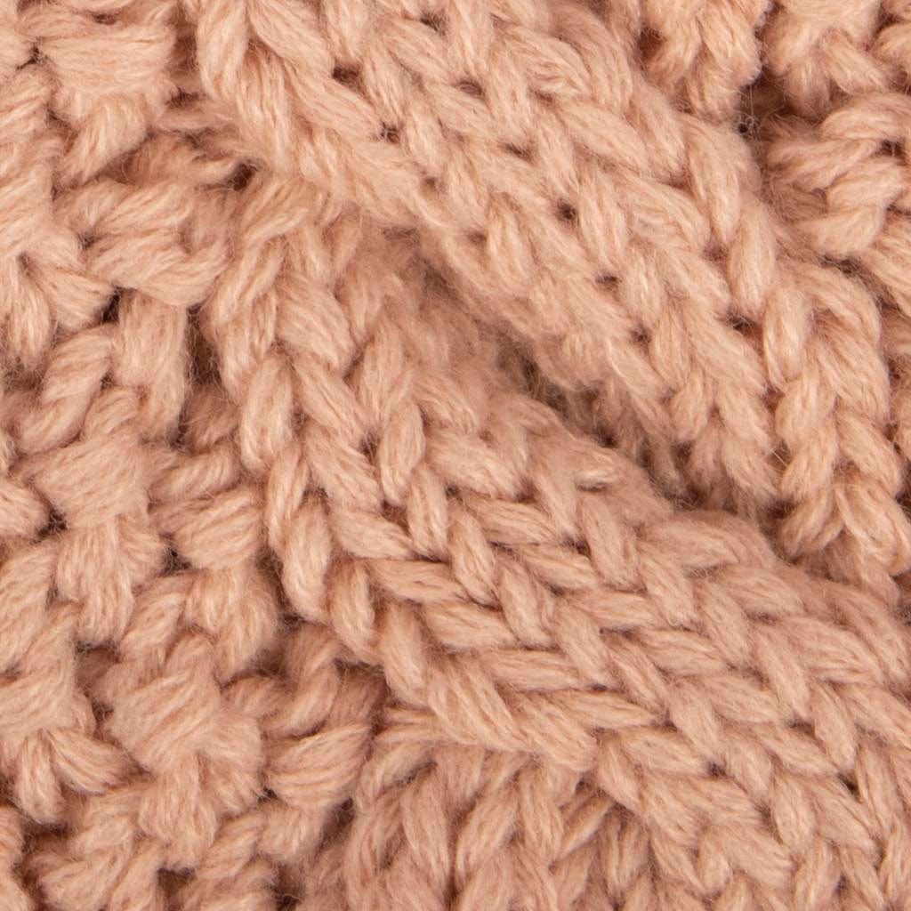 Blush Pink Colour Collection: Acrylic Knit Winter Accessories