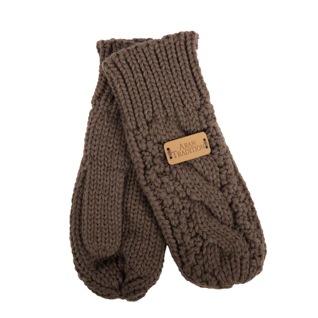 Stay Cozy & Chic with Aran Cable Knit Mittens | Diamond Cable Design