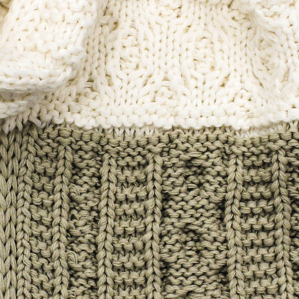 Elevate Your Winter Look with Aran Cable Knit Colour Block Scarf