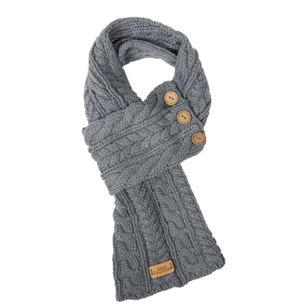 Slate Button Wrap Scarf