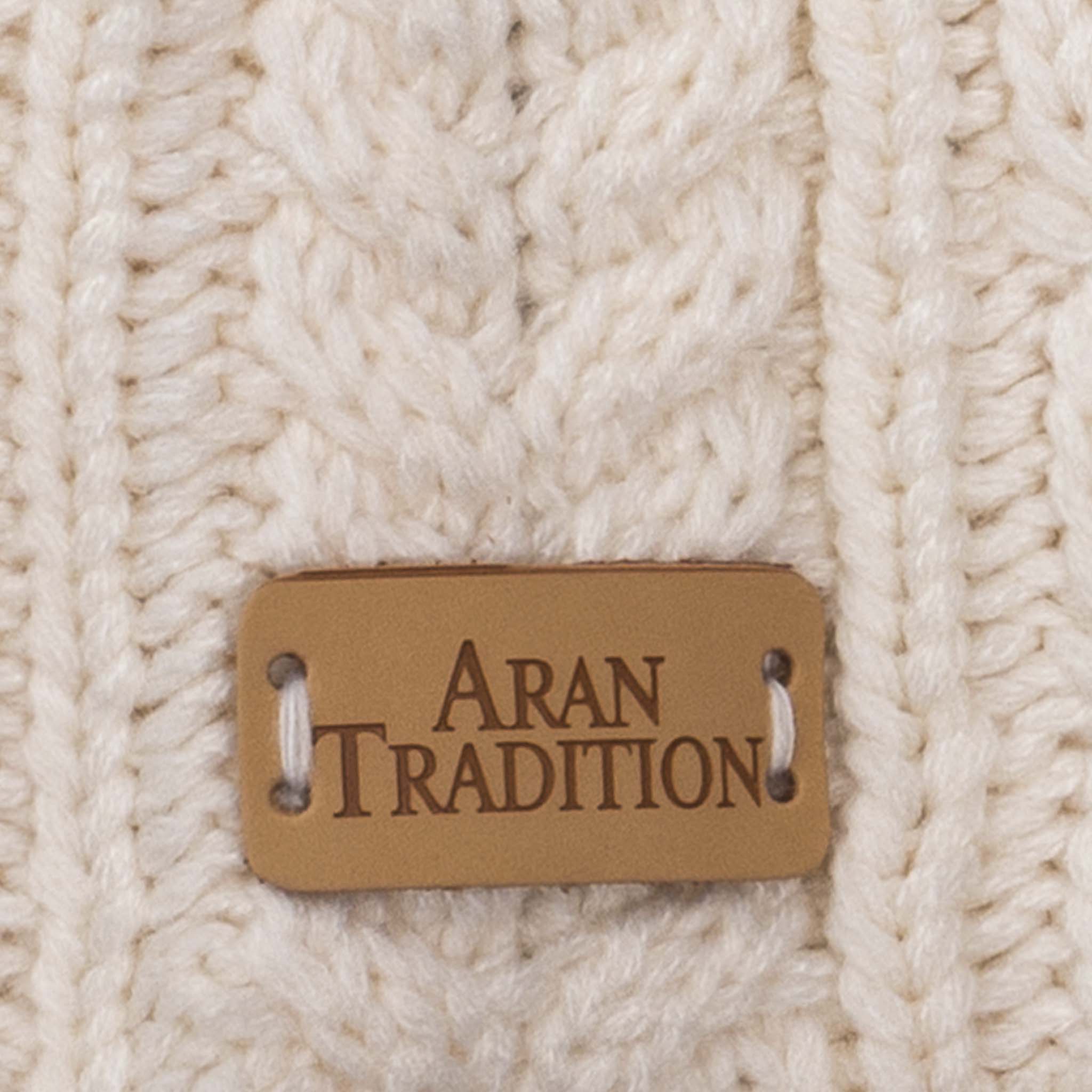 Cream Button Wrap Scarf Close up