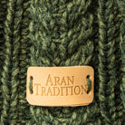 Dark Green Button Wrap Scarf Close up