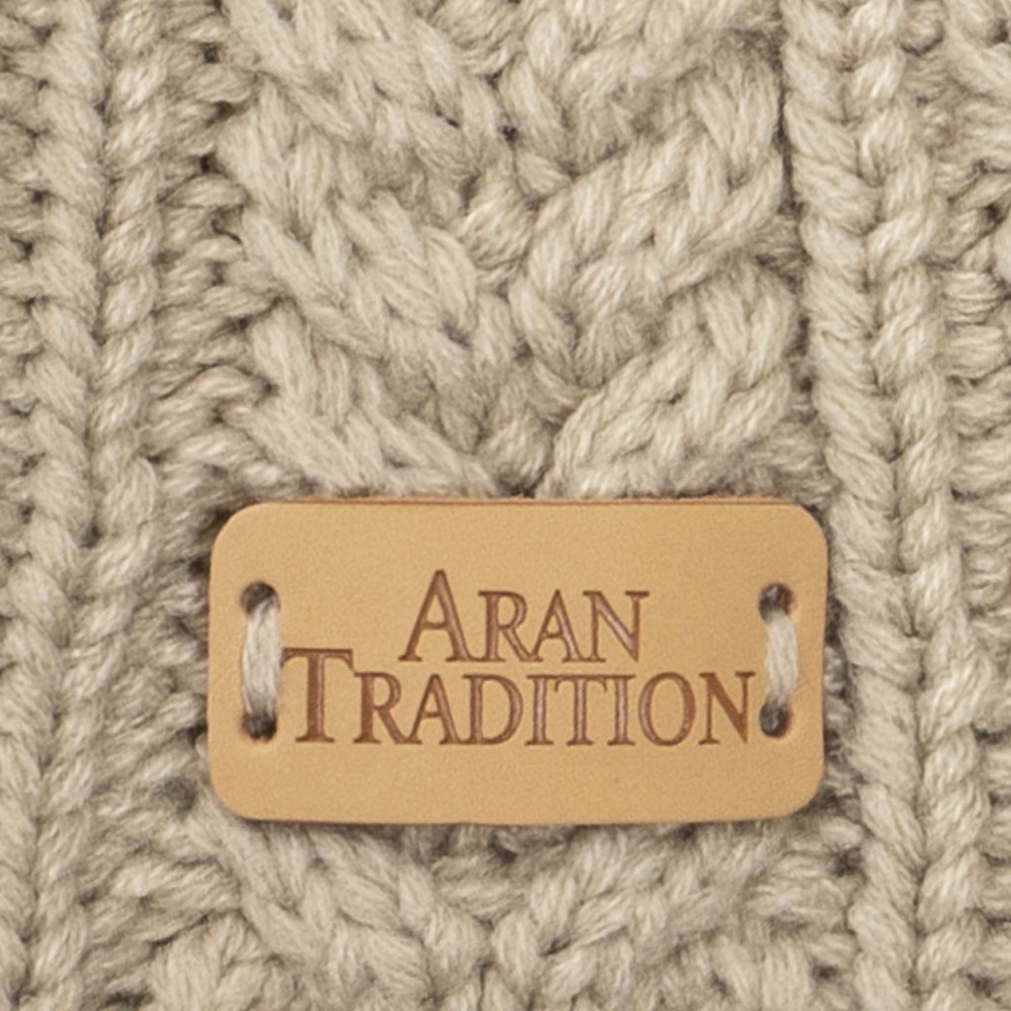 Oatmeal Button Wrap Scarf close up