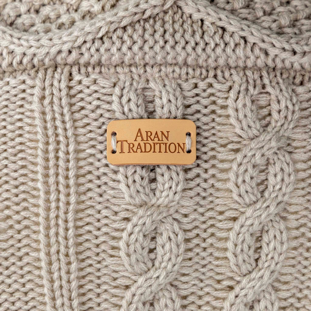 Aran Cable Shawl Neck Cape | Traditional Design | Cozy Knit