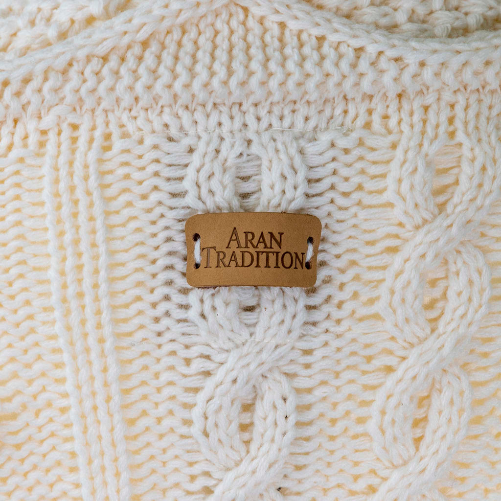 Aran Cable Shawl Neck Cape | Traditional Design | Cozy Knit