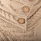 Aran Cable Knit Button Poncho | Chunky Aran Cable Design
