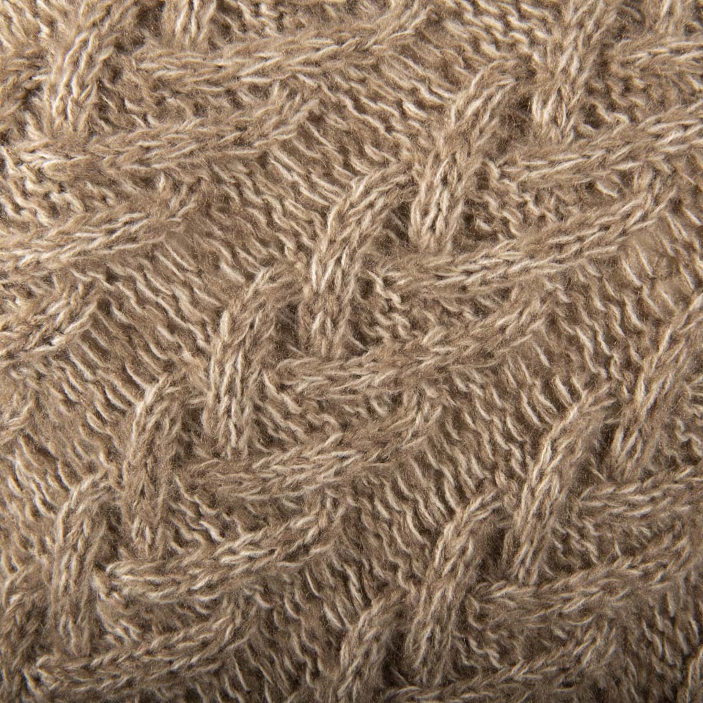 Aran Cable Knit Polo Poncho | Chunky Aran Cable Design