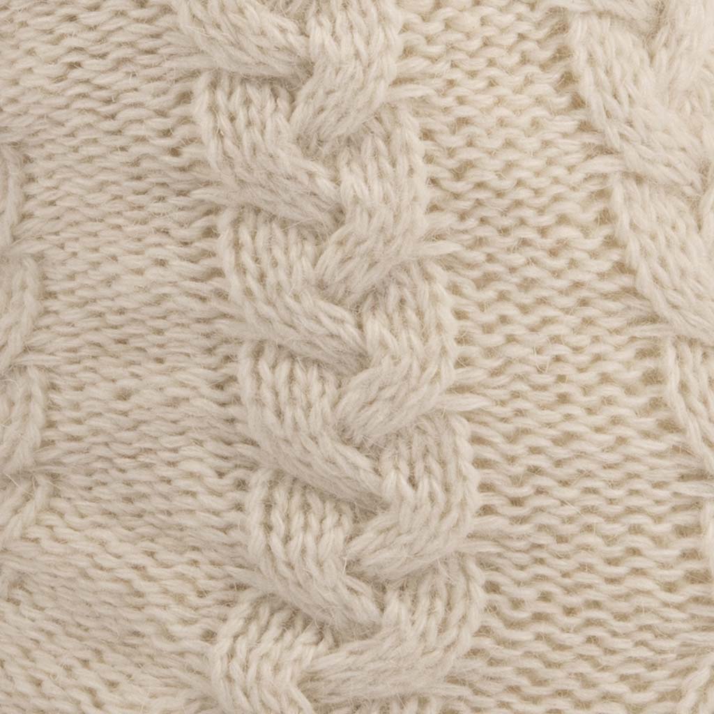 Cozy & Stylish Aran Cable Slipper Sock in Cream | Chunky Cable Knit